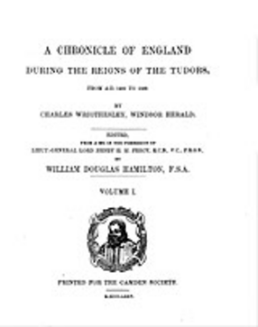 Cover image for A chronicle of England during the reigns of the Tudors, from A. D. 1485-1559, Vol. 1