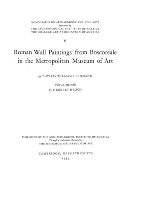 Cover image for Roman wall paintings from Boscoreale in the Metropolitan Museum of Art