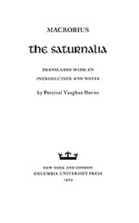Cover image for The Saturnalia
