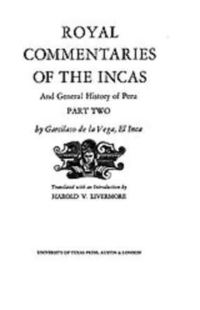 Cover image for Royal commentaries of the Incas, and general history of Peru, Vol. 2
