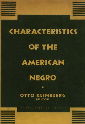 Cover image for Characteristics of the American Negro