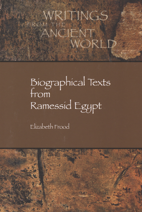 Cover image for Biographical texts from Ramessid Egypt