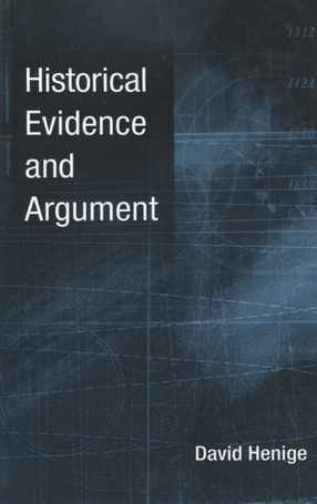 Cover image for Historical evidence and argument