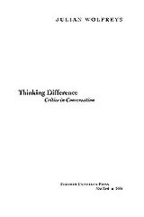 Cover image for Thinking difference: critics in conversation