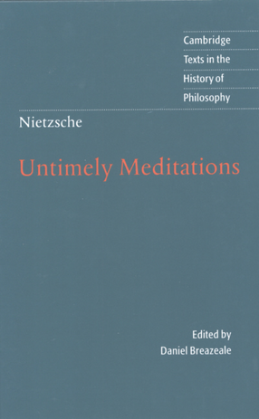Cover image for Untimely meditations
