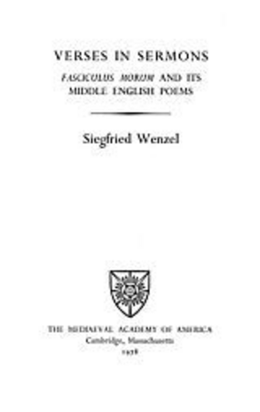 Cover image for Verses in sermons: Fasciculus morum and its Middle English poems / Siegfried Wenzel.