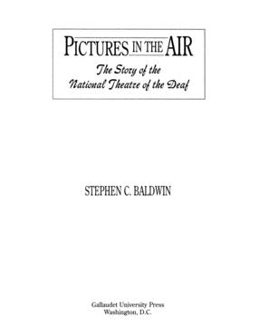Cover image for Pictures in the Air: The Story of the National Theatre of the Deaf