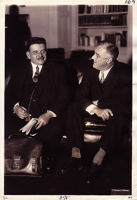 Edouard Herriot with FDR in 1933. Wide World.