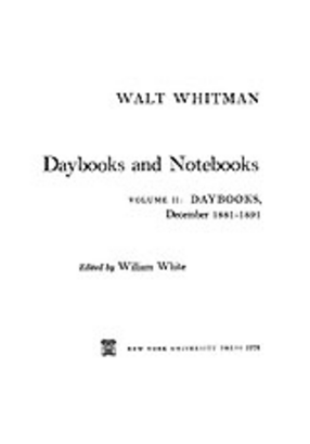 Cover image for Daybooks and notebooks, Vol. 2