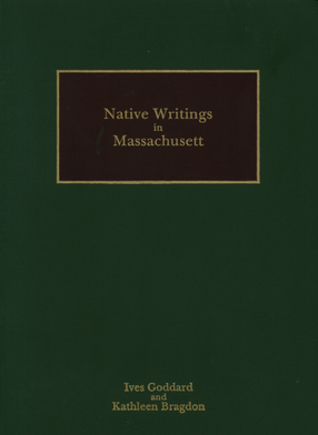 Cover image for Native writings in Massachusett, Vol. 1