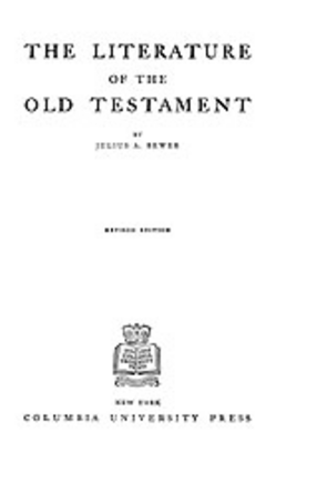 Cover image for The literature of the Old Testament
