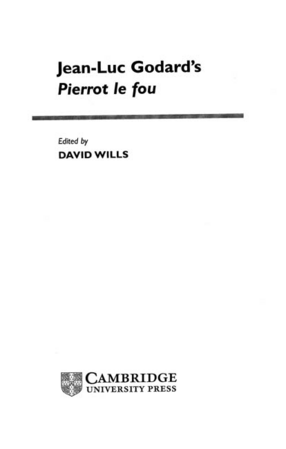 Cover image for Jean-Luc Godard&#39;s Pierrot le fou