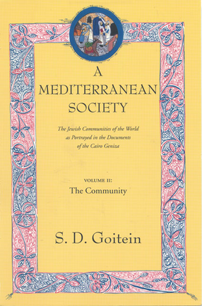 Cover image for A Mediterranean society: the Jewish communities of the Arab world as portrayed in the documents of the Cairo Geniza, Vol. 2