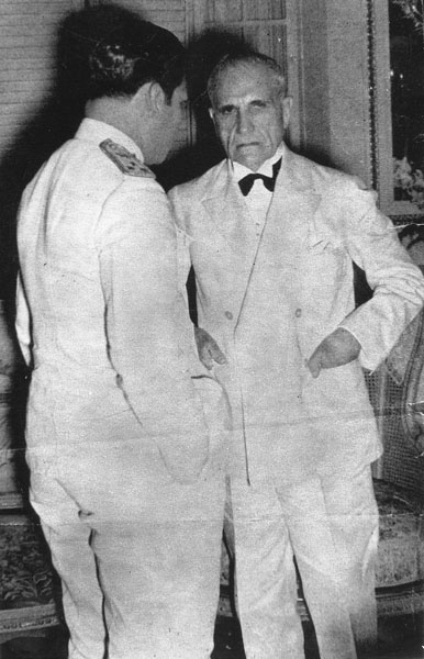 President Federico Laredo Brú chats with Batista in a photo from the late 1930s. Brú was considered one of Batista's most compliant presidents.