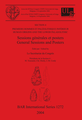 Cover image for Premiers hommes et Paléolithique Inférieur / Human Origins and the Lower Palaeolithic: Sessions générales et posters / General Sessions and Posters