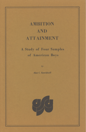 Cover image for Ambition and attainment: a study of four samples of American boys