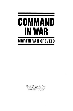 Cover image for Command in war